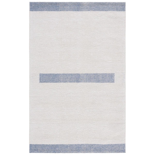 Safavieh 4 x 6 ft. Natural Flat Weave Rectangle Area Rug Ivory & Blue NAT324M-4 - main
